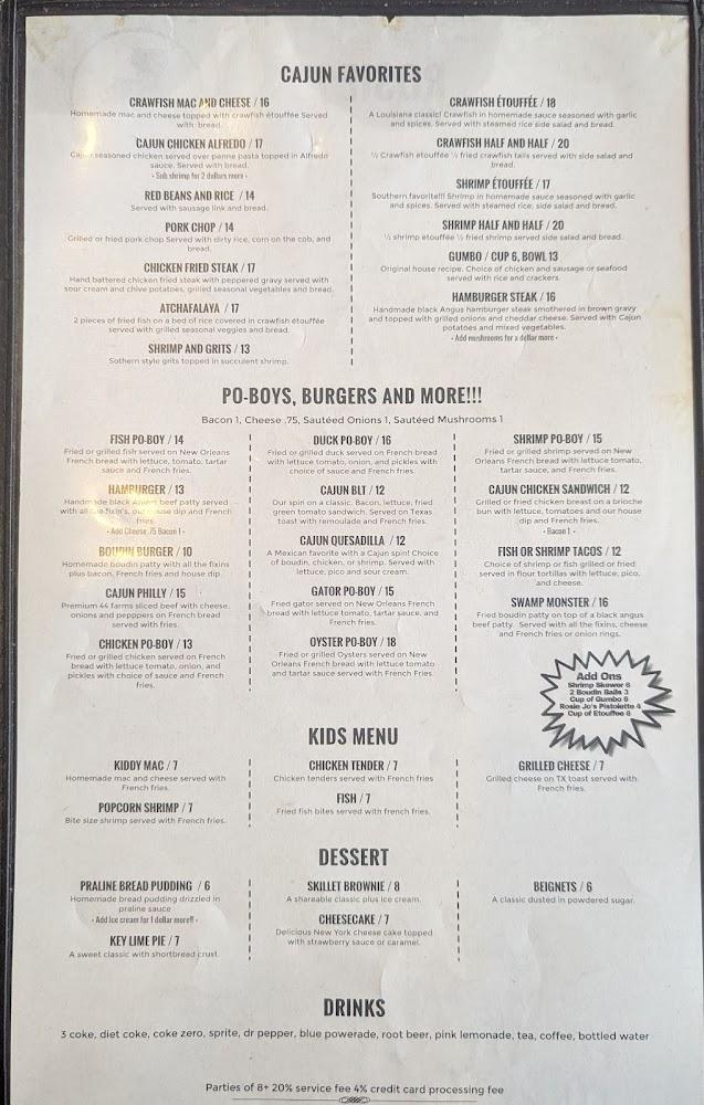 Rosie Jo's Menu image 1