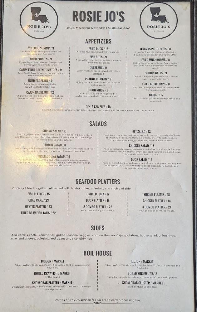 Rosie Jo's Menu image 2