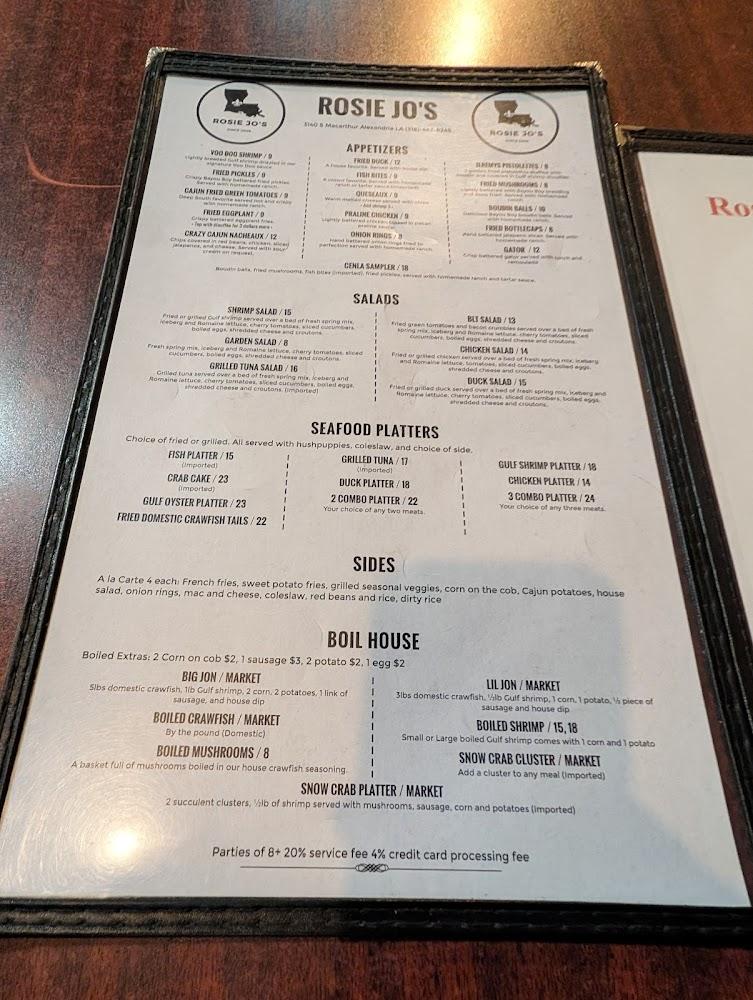 Rosie Jo's Menu image 4